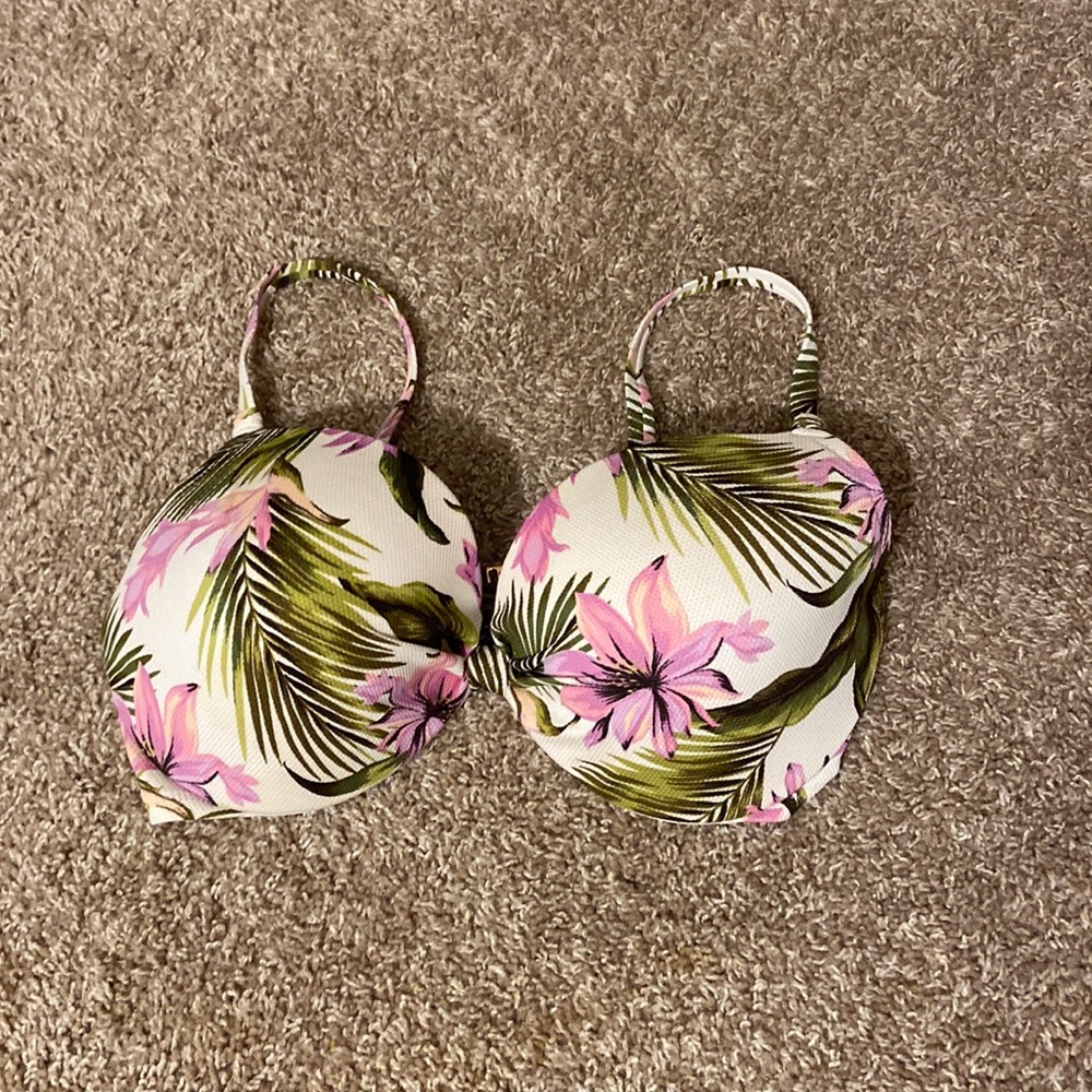 Tropical print Bikini top
